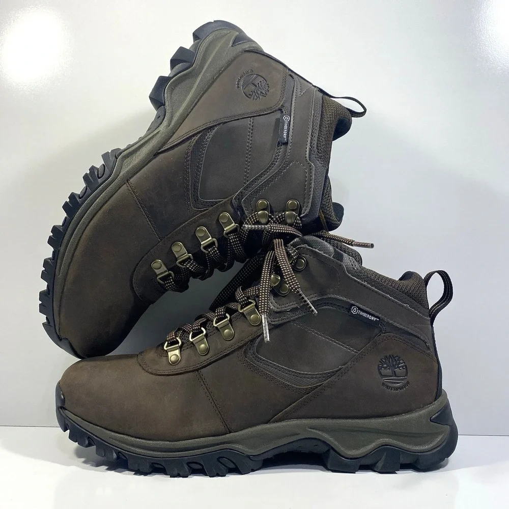Timberland Mens Size 10 Mt. Maddsen Mid Waterproof Hiking Boots Brown